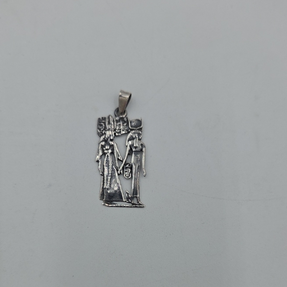 Silver Egyptian Couple Pendant